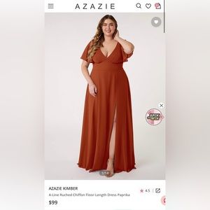 Azazie Kimber Bridesmaid Dress in Paprika